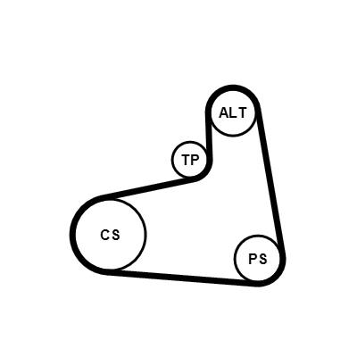 CONTITECH 6PK906K1 Číslo výrobce: 6PK906. EAN: 4010858579517.