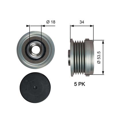 GATES OAP7202 Číslo výrobce: 7789-10202. EAN: 5414465694349.