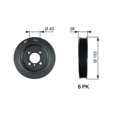 GATES TVD1129 Číslo výrobce: 7845-10129. EAN: 5414465282218.
