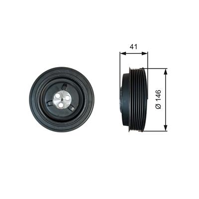 GATES TVD1134 Číslo výrobce: 7845-10134. EAN: 5414465302992.