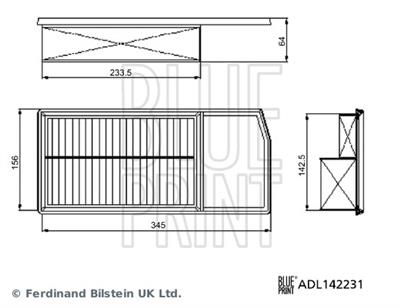 BLUE PRINT ADL142231 EAN: 5050063273946.