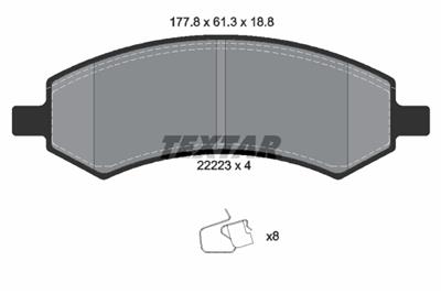 TEXTAR 2222301 Číslo výrobce: 22223. EAN: 4019722478154.