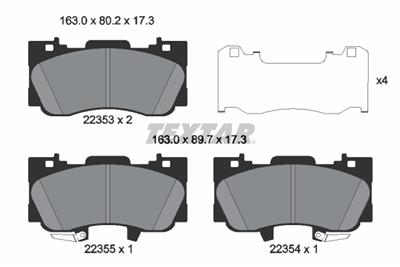 TEXTAR 2235301 Číslo výrobce: 22353. EAN: 4019722547287.