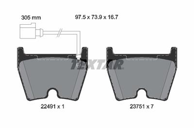 TEXTAR 2249101 Číslo výrobce: 22491. EAN: 4019722486340.