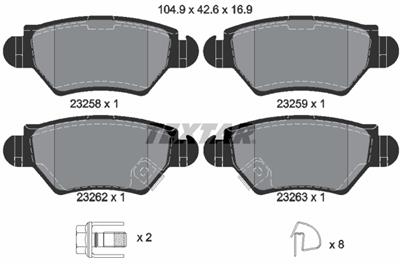 TEXTAR 2325803 Číslo výrobce: 23258. EAN: 4019722220579.