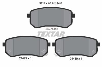 TEXTAR 2427601 Číslo výrobce: 24276. EAN: 4019722279164.