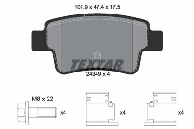 TEXTAR 2434901 Číslo výrobce: 24349. EAN: 4019722279737.