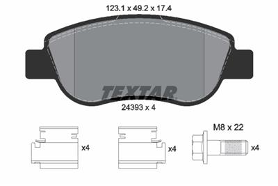 TEXTAR 2439301 Číslo výrobce: 24393. EAN: 4019722279928.