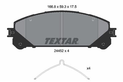 TEXTAR 2445201 Číslo výrobce: 24452. EAN: 4019722423109.
