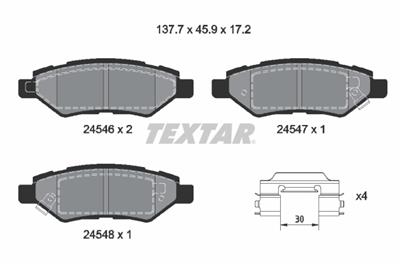 TEXTAR 2454601 Číslo výrobce: 24546. EAN: 4019722437595.