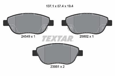 TEXTAR 2454901 Číslo výrobce: 23981. EAN: 4019722456374.