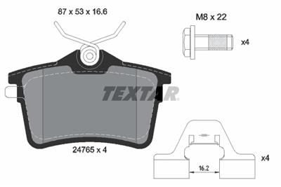 TEXTAR 2476501 Číslo výrobce: 24765. EAN: 4019722305399.