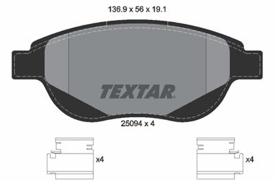 TEXTAR 2509401 Číslo výrobce: 25094. EAN: 4019722379697.