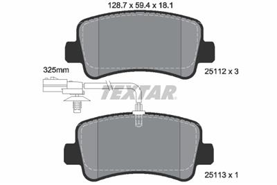 TEXTAR 2511201 Číslo výrobce: 25112. EAN: 4019722406690.