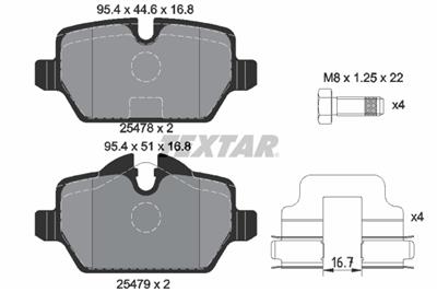 TEXTAR 2547801 Číslo výrobce: 25478. EAN: 4019722445415.