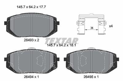 TEXTAR 2649301 Číslo výrobce: 26493. EAN: 4019722571718.