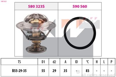KW 580 323 Číslo výrobce: Eps 1.880.323. EAN: 8012510183656.