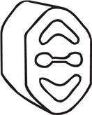 BOSAL 255-030 - gumový popruh výfukového systému