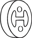 BOSAL 255-383 - gumový popruh výfukového systému