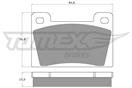 TOMEX Brakes TX 10-26 - Sada brzdových destiček, vždy 4 kusy v sadě