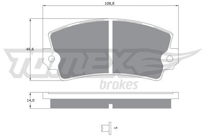 TOMEX Brakes TX 10-43 Číslo výrobce: 10-43. EAN: 5906485550533.