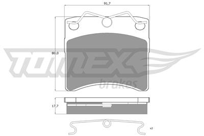 TOMEX Brakes TX 10-64 Číslo výrobce: 10-64. EAN: 5906485550915.