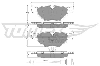 TOMEX Brakes TX 10-701 Číslo výrobce: 10-701. EAN: 5906485551028.