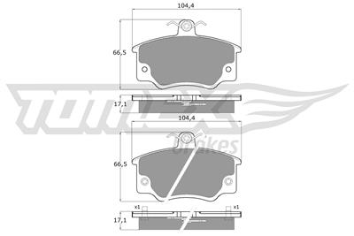 TOMEX Brakes TX 10-73 Číslo výrobce: 10-73. EAN: 5906485551066.