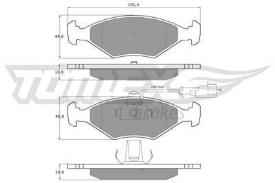 TOMEX Brakes TX 10-794 Číslo výrobce: 10-794. EAN: 5906485553411.