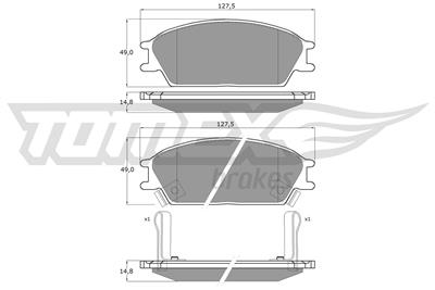 TOMEX Brakes TX 11-05 Číslo výrobce: 11-05. EAN: 5906485551424.