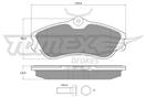 TOMEX Brakes TX 11-121 - Sada brzdových destiček, vždy 4 kusy v sadě
