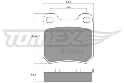 TOMEX Brakes TX 11-60 Číslo výrobce: 11-60. EAN: 5906485552025.