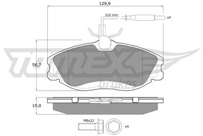 TOMEX Brakes TX 11-62 Číslo výrobce: 11-62. EAN: 5906485552049.