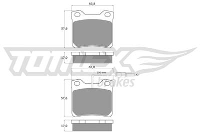 TOMEX Brakes TX 11-95 Číslo výrobce: 11-95. EAN: 5906485552735.