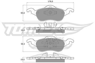 TOMEX Brakes TX 12-17 Číslo výrobce: 12-17. EAN: 5906485553107.