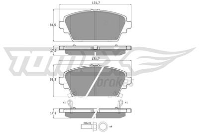 TOMEX Brakes TX 12-63 Číslo výrobce: 12-63. EAN: 5906485553930.
