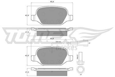 TOMEX Brakes TX 12-703 Číslo výrobce: 23517. EAN: 5901646600546.