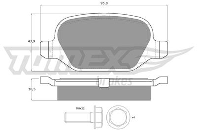 TOMEX Brakes TX 12-70 Číslo výrobce: 12-70. EAN: 5906485555187.