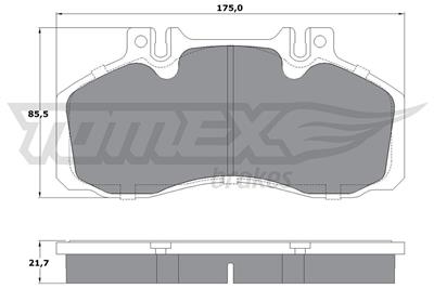TOMEX Brakes TX 12-88 Číslo výrobce: 12-88. EAN: 5906485553305.