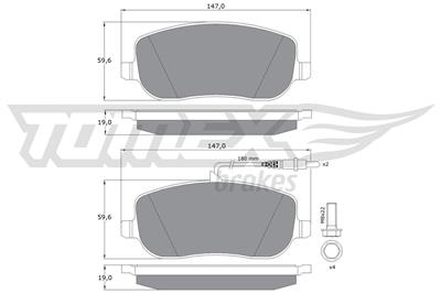 TOMEX Brakes TX 13-34 Číslo výrobce: 13-34. EAN: 5906485555743.