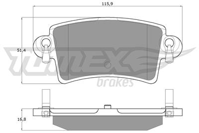 TOMEX Brakes TX 13-52 Číslo výrobce: 13-52. EAN: 5906485553695.