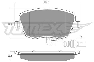 TOMEX Brakes TX 13-591 Číslo výrobce: 13-591. EAN: 5906485555958.