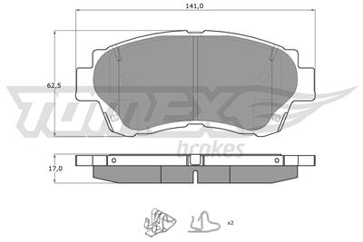 TOMEX Brakes TX 13-72 Číslo výrobce: 13-72. EAN: 5906485556375.