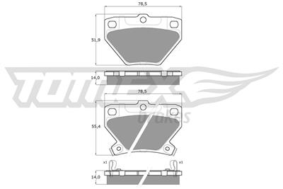 TOMEX Brakes TX 13-77 Číslo výrobce: 13-77. EAN: 5906485553565.