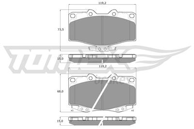 TOMEX Brakes TX 13-81 Číslo výrobce: 13-81. EAN: 5906485556450.