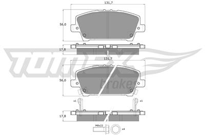 TOMEX Brakes TX 14-52 Číslo výrobce: 14-52. EAN: 5901646642409.