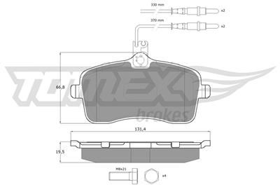 TOMEX Brakes TX 14-67 Číslo výrobce: 14-67. EAN: 5906485558959.