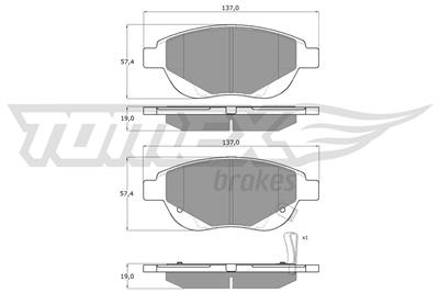 TOMEX Brakes TX 14-86 Číslo výrobce: 14-86. EAN: 5906485559529.