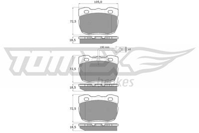 TOMEX Brakes TX 16-23 Číslo výrobce: 16-23. EAN: 5906485559512.