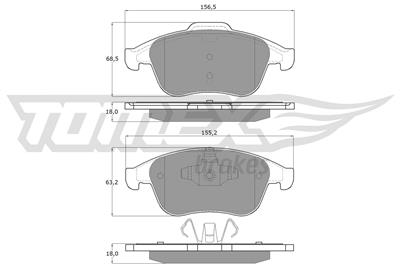 TOMEX Brakes TX 16-56 Číslo výrobce: 16-56. EAN: 5901646600140.